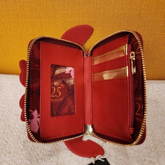 Loungefly Disney Mulan 25th Anniversary Mushu Glitter Zip Around Wallet NEW - Picture 11 of 13